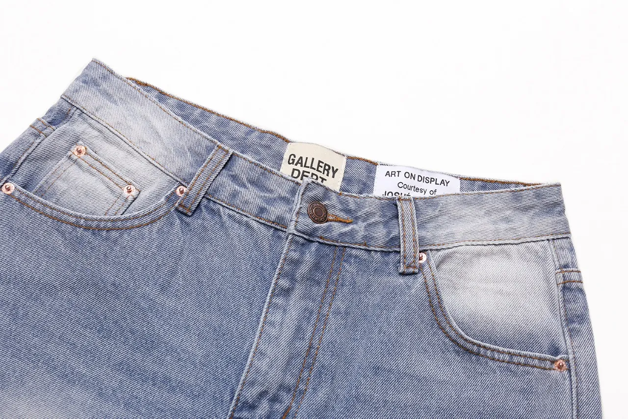 645#Gallery Dept new basic style washed small straight leg jeans American high street casual trousers washed black washed blue S～XL p220